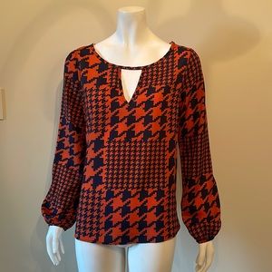 Daven plaid red and blue top size S